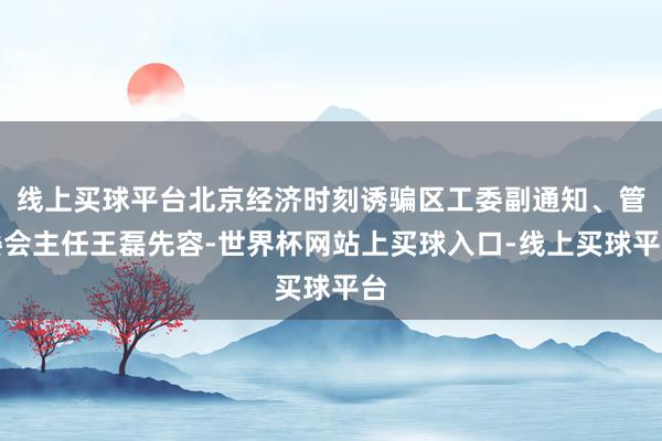 线上买球平台北京经济时刻诱骗区工委副通知、管委会主任王磊先容-世界杯网站上买球入口-线上买球平台